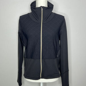 Calia Black Funnel Neck Athletic Jacket with Pockets Womens Size Medium